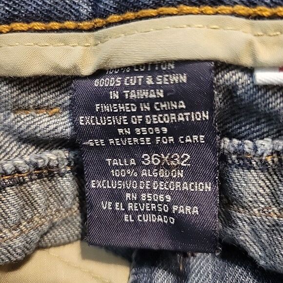 Vintage PACO Jeans Mens 36X30.5 Blue Baggy Y2K‎ Loose Denim Hip Hop Throwback - Picture 8 of 14